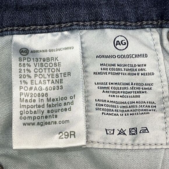 AG Adriano Goldschmied The Farrah Skinny Ankle Jeans Womens 29R High Rise Dark - Picture 15 of 15